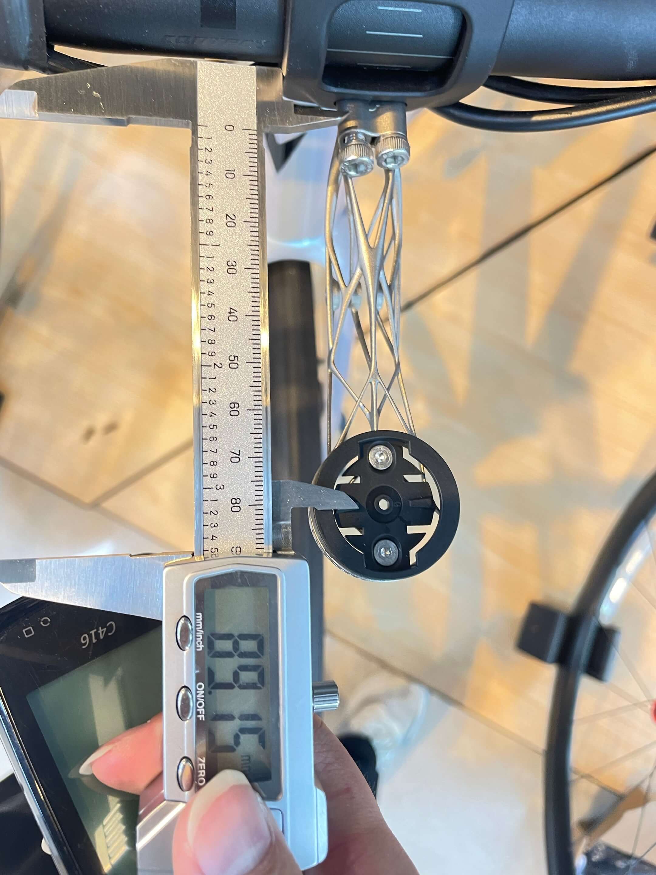 GIANT 10th Generation TCR 3D-Printed Titanium Bike Computer Mount, Samassi Ultra-Light High Strength Bike Mount, Fully Hollowed Design measuring.